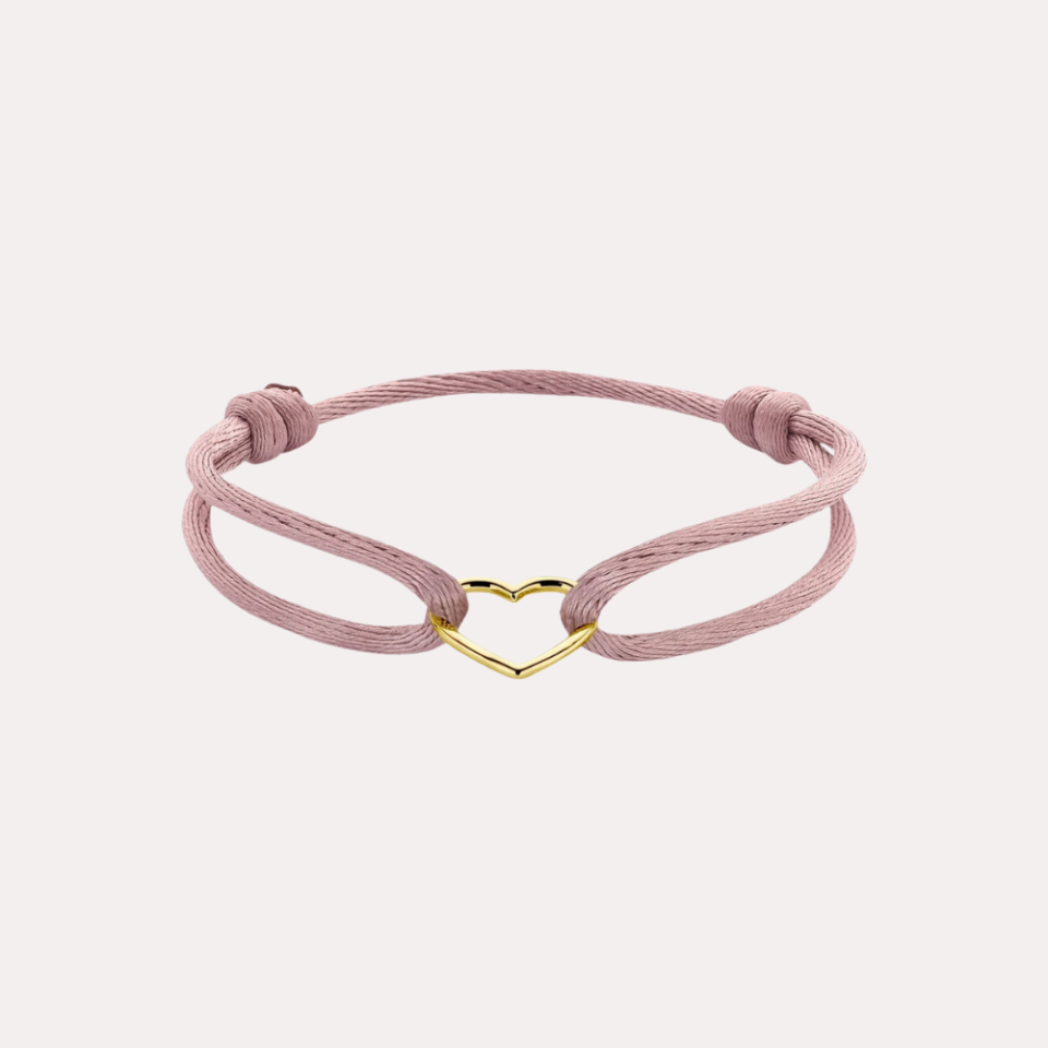Heart Link Satin Bracelet