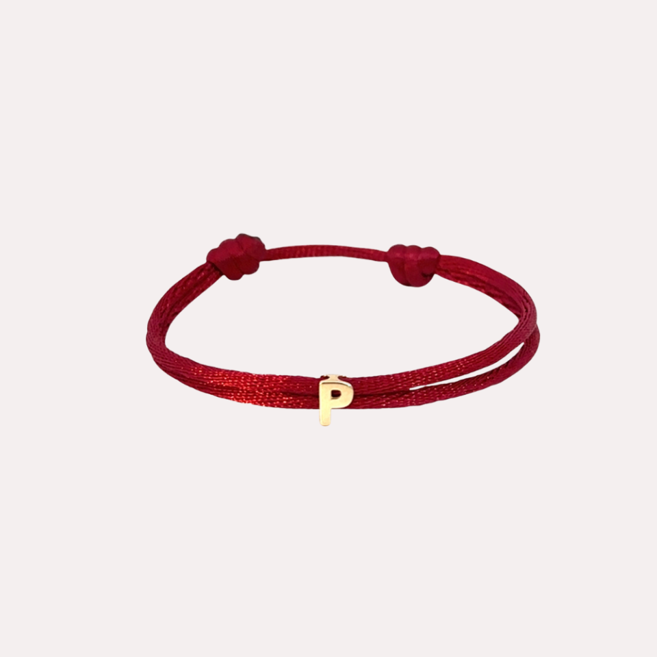 Initial Satin Bracelet